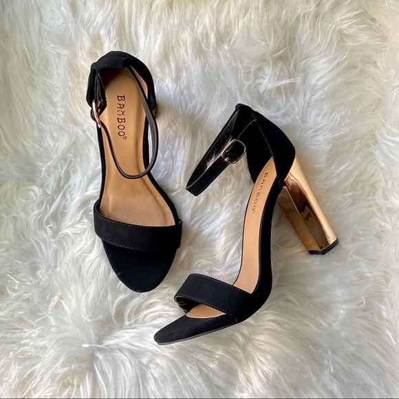 ‼️SOLD‼️ NIB Bamboo Ankle strap metal heel - Picture 3 of 5